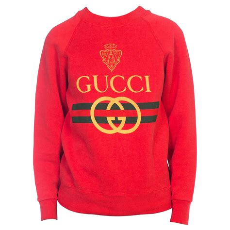 gucci red leather sweatshirt|Gucci sweatshirt vintage.